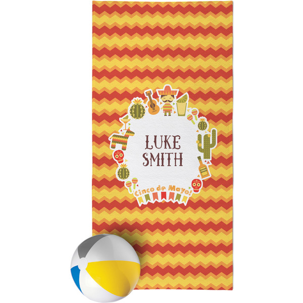 Custom Fiesta - Cinco de Mayo Beach Towel (Personalized)