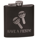 Fiesta - Cinco de Mayo Black Flask Set (Personalized)