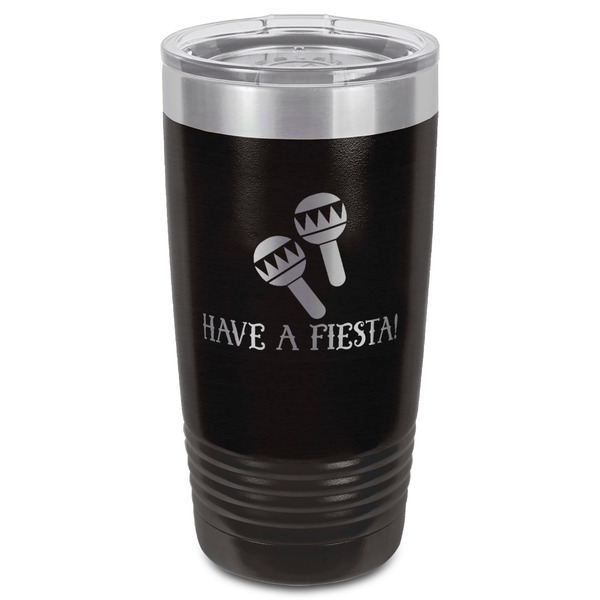 Fiesta - Cinco de Mayo Black Polar Camel Tumbler - 20oz - Front