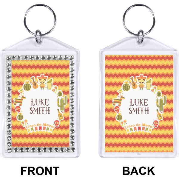 Fiesta - Cinco de Mayo Bling Keychain (Front + Back)