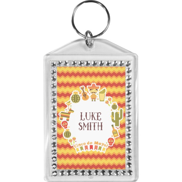 Custom Fiesta - Cinco de Mayo Bling Keychain (Personalized)