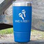 Fiesta - Cinco de Mayo 20 oz Stainless Steel Tumbler - Royal Blue - Single Sided (Personalized)