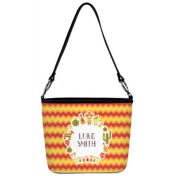 Fiesta - Cinco de Mayo Bucket Bag w/ Genuine Leather Trim (Personalized)