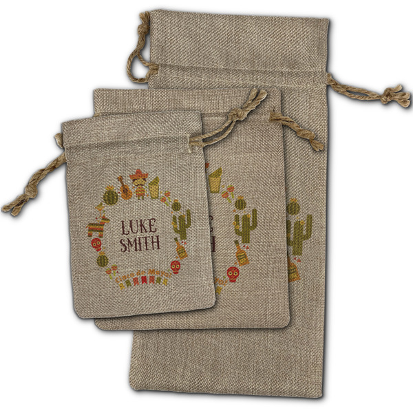 Fiesta - Cinco de Mayo Burlap Gift Bags - (PARENT MAIN) All Three