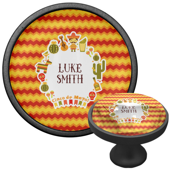 Fiesta - Cinco de Mayo Cabinet Knob - Black - Multi Angle