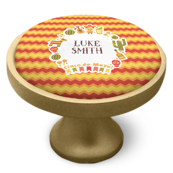 Fiesta - Cinco de Mayo Cabinet Knob - Gold - Side