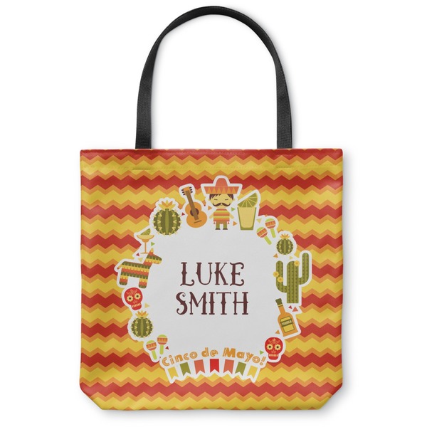 Custom Fiesta - Cinco de Mayo Canvas Tote Bag - Small - 13"x13" (Personalized)