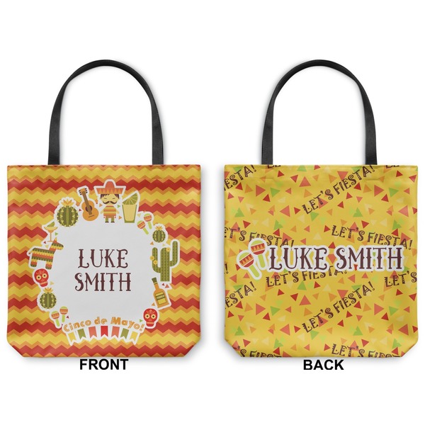 Fiesta - Cinco de Mayo Canvas Tote - Front and Back