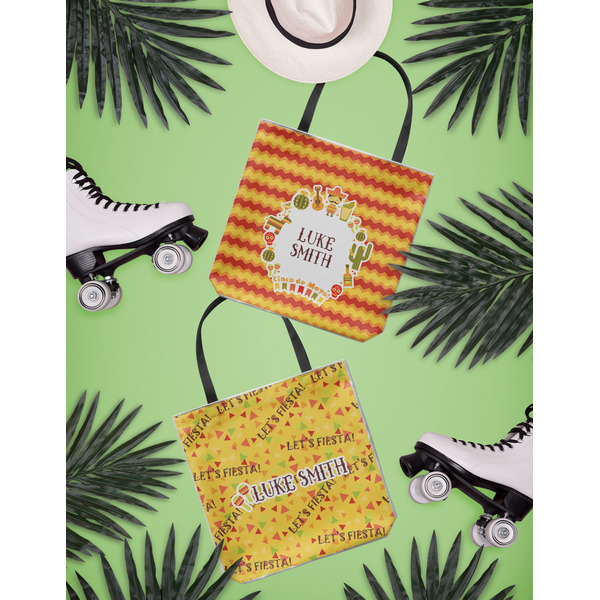 Fiesta - Cinco de Mayo Canvas Tote Lifestyle Front and Back- 13x13