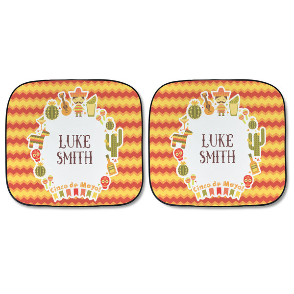 Fiesta - Cinco de Mayo Car Sun Shades - FRONT