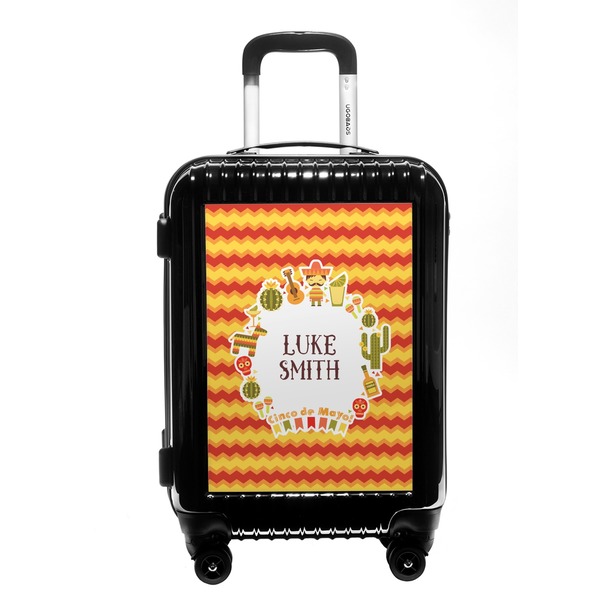 Custom Fiesta - Cinco de Mayo Carry On Hard Shell Suitcase (Personalized)