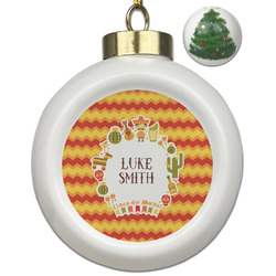 Fiesta - Cinco de Mayo Ceramic Ball Ornament - Christmas Tree (Personalized)
