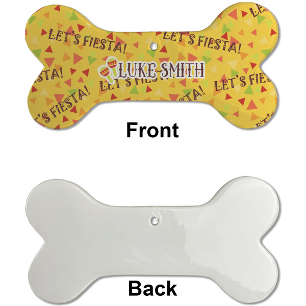 Fiesta - Cinco de Mayo Ceramic Flat Ornament - Bone Front & Back Single Print (APPROVAL)
