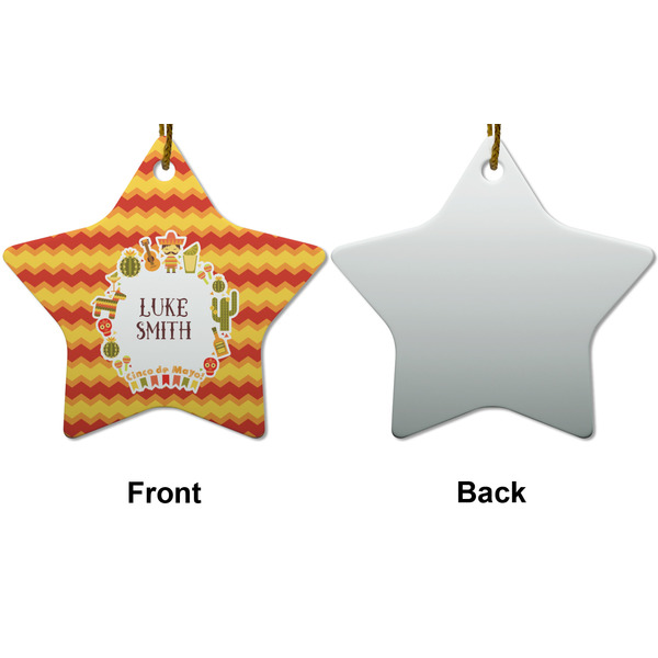 Fiesta - Cinco de Mayo Ceramic Flat Ornament - Star Front & Back (APPROVAL)