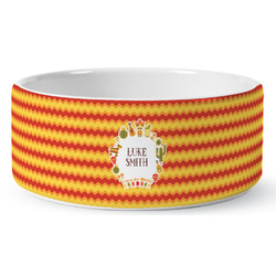 Fiesta - Cinco de Mayo Ceramic Dog Bowl - Large (Personalized)