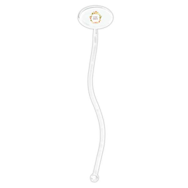Fiesta - Cinco de Mayo Clear Plastic 7" Stir Stick - Oval - Single Stick
