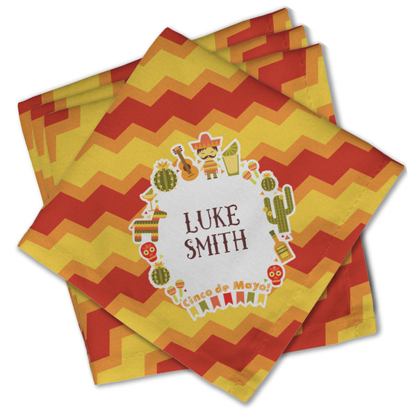 Fiesta - Cinco de Mayo Cloth Napkins - Personalized Lunch (PARENT MAIN Set of 4)