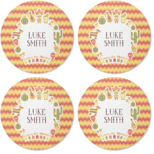 Fiesta - Cinco de Mayo Coaster Round Rubber Back - Apvl