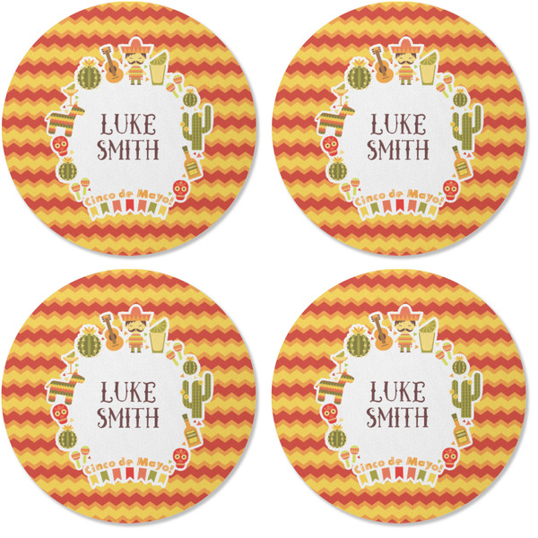 Fiesta - Cinco de Mayo Coaster Round Rubber Back - Apvl