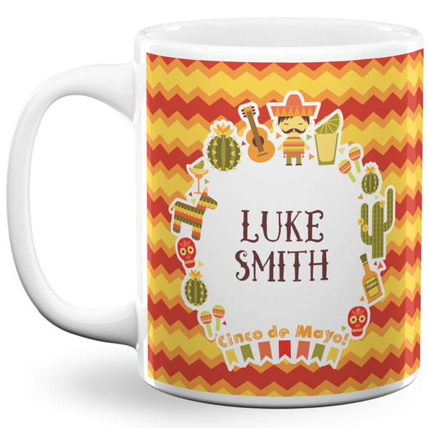 Custom Fiesta - Cinco de Mayo 11 Oz Coffee Mug - White (Personalized)