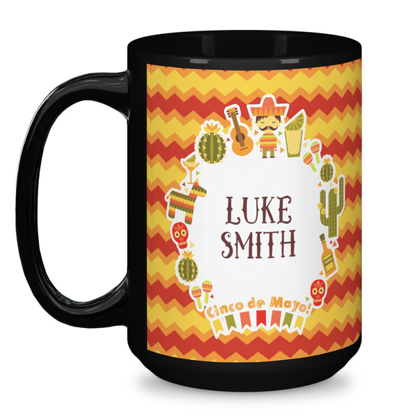 Fiesta - Cinco de Mayo Coffee Mug - 15 oz - Black