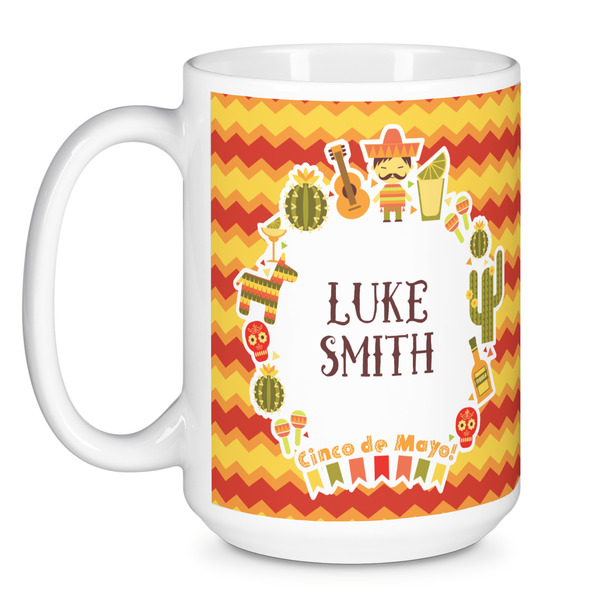 Fiesta - Cinco de Mayo Coffee Mug - 15 oz - White