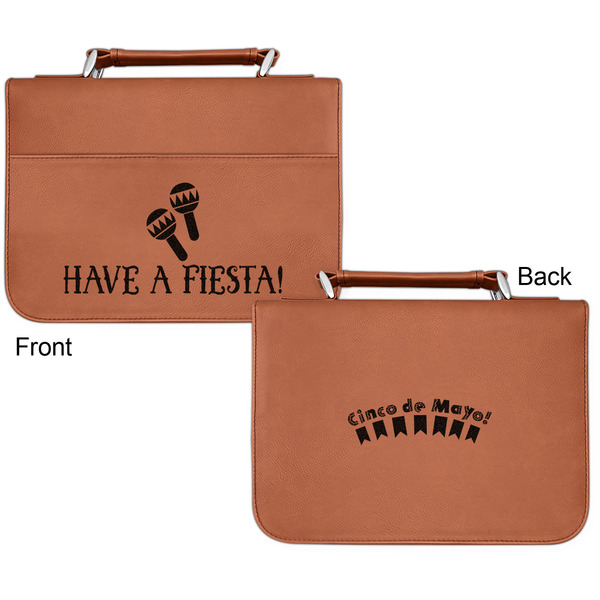 Fiesta - Cinco de Mayo Cognac Leatherette Bible Covers - Small Double Sided Apvl