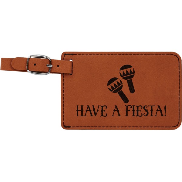 Custom Fiesta - Cinco de Mayo Leatherette Luggage Tag (Personalized)