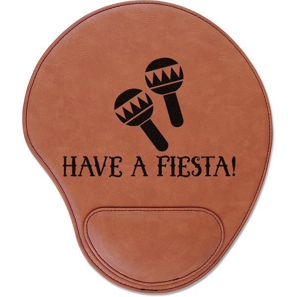 Custom Fiesta - Cinco de Mayo Leatherette Mouse Pad with Wrist Support (Personalized)