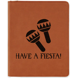 Fiesta - Cinco de Mayo Leatherette Zipper Portfolio with Notepad (Personalized)