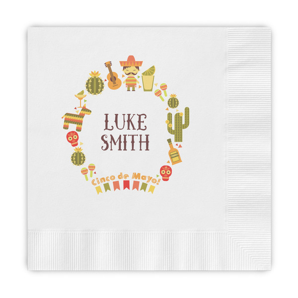 Custom Fiesta - Cinco de Mayo Embossed Decorative Napkins (Personalized)