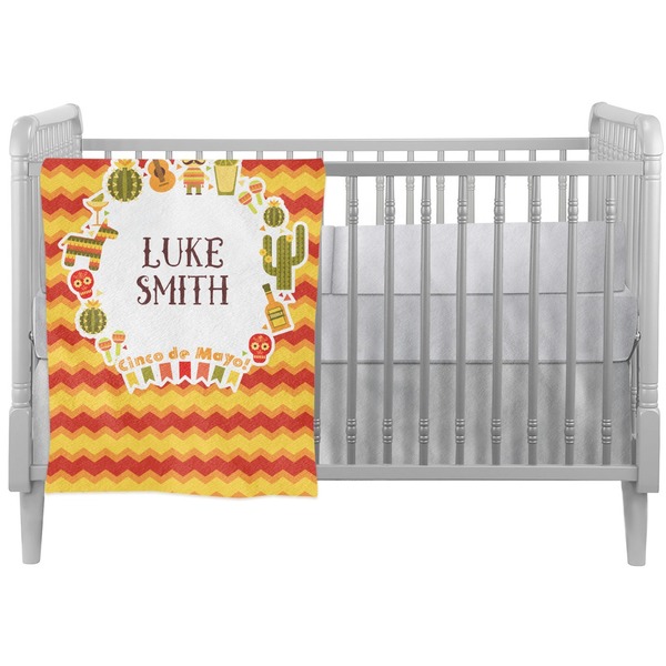 Custom Fiesta - Cinco de Mayo Crib Comforter / Quilt (Personalized)