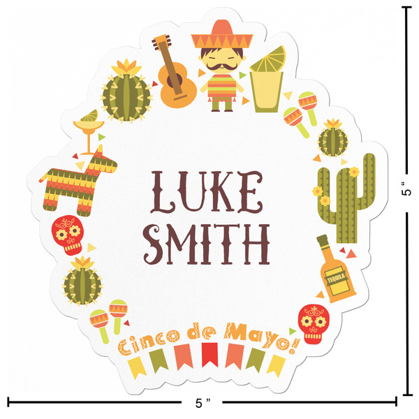 Fiesta - Cinco de Mayo Custom Shape Iron On Patches - L - APPROVAL