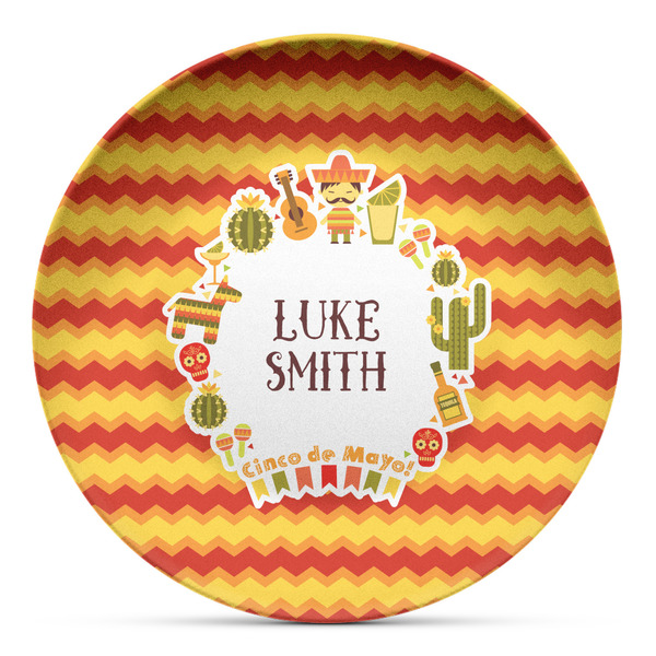 Custom Fiesta - Cinco de Mayo Microwave Safe Plastic Plate - Composite Polymer (Personalized)