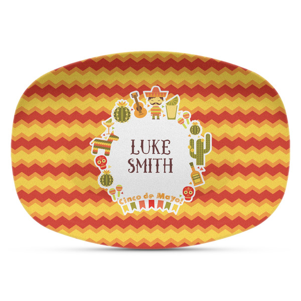Custom Fiesta - Cinco de Mayo Plastic Platter - Microwave & Oven Safe Composite Polymer (Personalized)