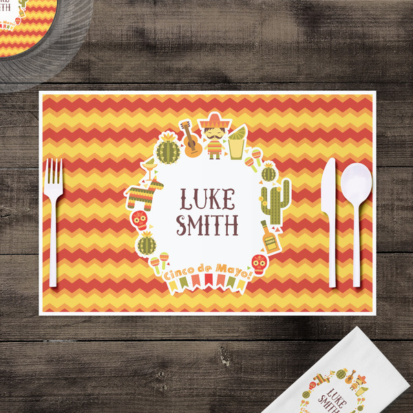 Fiesta - Cinco de Mayo Disposable Paper Placemat - In Context