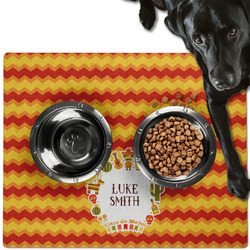 Fiesta - Cinco de Mayo Dog Food Mat - Large w/ Name or Text