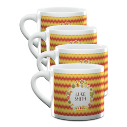 Fiesta - Cinco de Mayo Double Shot Espresso Cups - Set of 4 (Personalized)