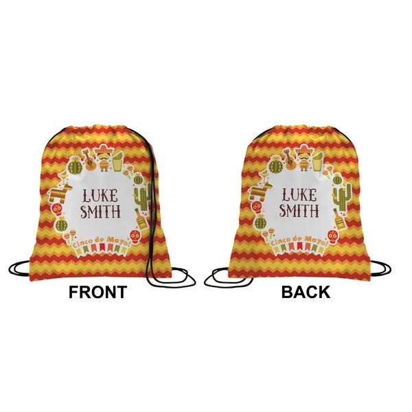 Fiesta - Cinco de Mayo Drawstring Backpack Front & Back Medium
