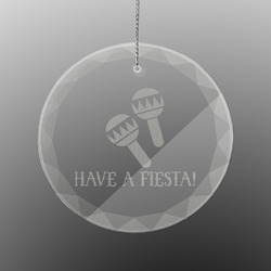 Fiesta - Cinco de Mayo Engraved Glass Ornament - Round (Personalized)