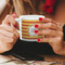 Fiesta - Cinco de Mayo Espresso Cup - 6oz (Double Shot) LIFESTYLE (Woman hands cropped)