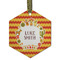 Fiesta - Cinco de Mayo Flat Glass Ornament - Hexagon w/ Name or Text