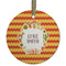 Fiesta - Cinco de Mayo Flat Glass Ornament - Round w/ Name or Text