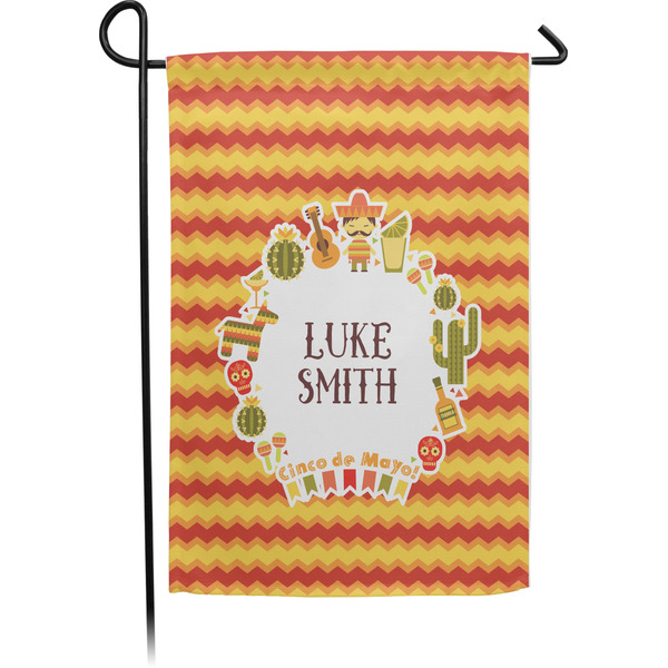 Custom Fiesta - Cinco de Mayo Small Garden Flag - Single Sided w/ Name or Text