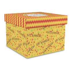 Fiesta - Cinco de Mayo Gift Box with Lid - Canvas Wrapped - Large (Personalized)