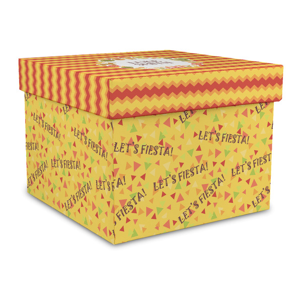 Custom Fiesta - Cinco de Mayo Gift Box with Lid - Canvas Wrapped - Large (Personalized)
