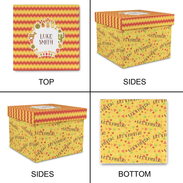 Fiesta - Cinco de Mayo Gift Boxes with Lid - Canvas Wrapped - Medium - Approval