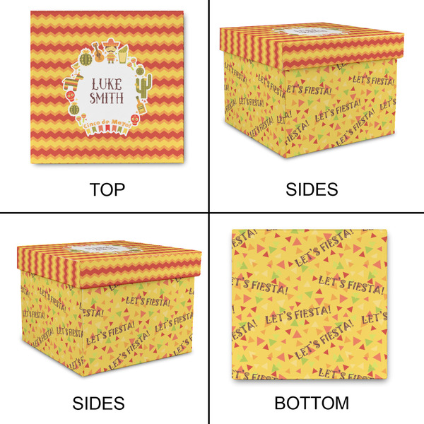 Fiesta - Cinco de Mayo Gift Boxes with Lid - Canvas Wrapped - Small - Approval