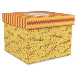 Fiesta - Cinco de Mayo Gift Box with Lid - Canvas Wrapped - X-Large (Personalized)