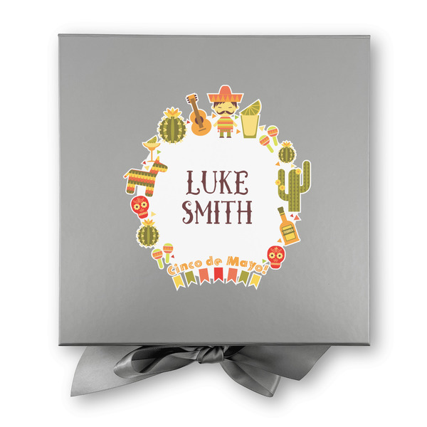 Fiesta - Cinco de Mayo Gift Boxes with Magnetic Lid - Silver - Approval